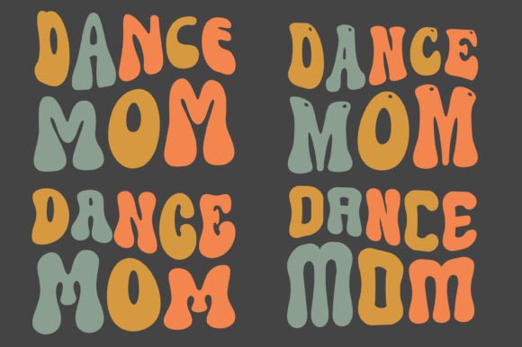 Dance Mom Retro Wavy SVG Bundle: Graphics for T-Shirt Designs
