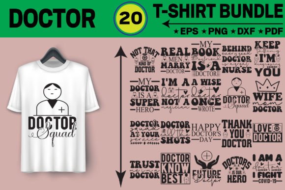 Doctor T-shirt Design Bundle: Graphics for T-Shirt Designs