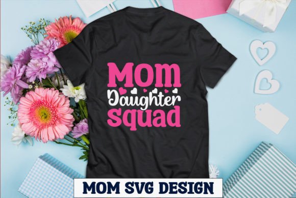 Mom & Daughter SVG Graphics for T-Shirt Designs