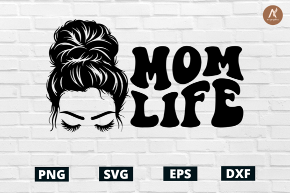 Mom Life Retro Groovy SVG: Graphics for T-Shirt Designs