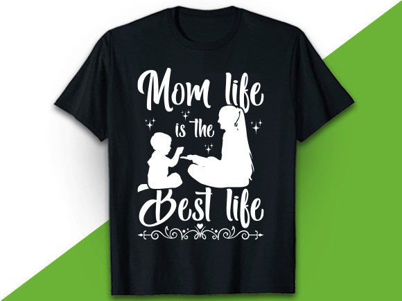 Mom Life T-Shirt Graphics for Branding & Designs