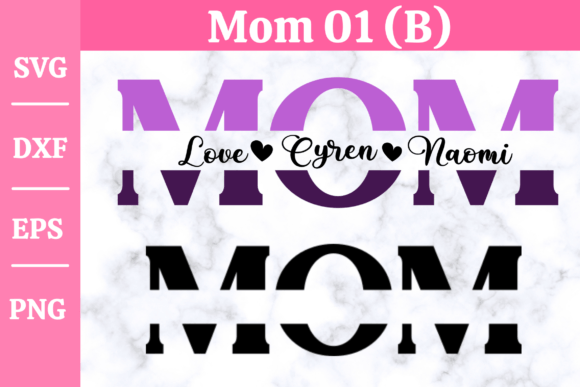 Mothers Day Svg Mom Split Monogram: Graphics & Illustrations